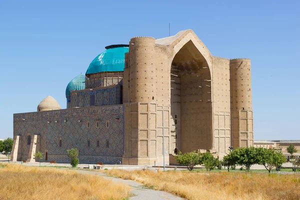 Středověké Mauzoleum Khoja Ahmed Yasawi Městě Turkestán Jižním Kazachstánu Silk — Stock fotografie