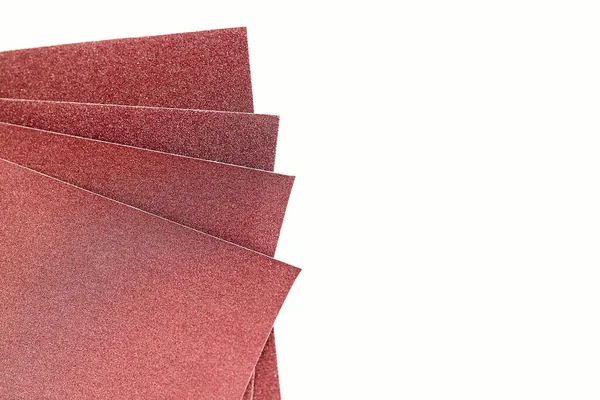Close-up sandpapers isolated on white background. — Stock Image Close Sandpapers Isolated White Background Stock Image