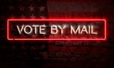 Vote By Mail Graphic Art Conceptual Political Topic Controversy Election 2020 clipart
