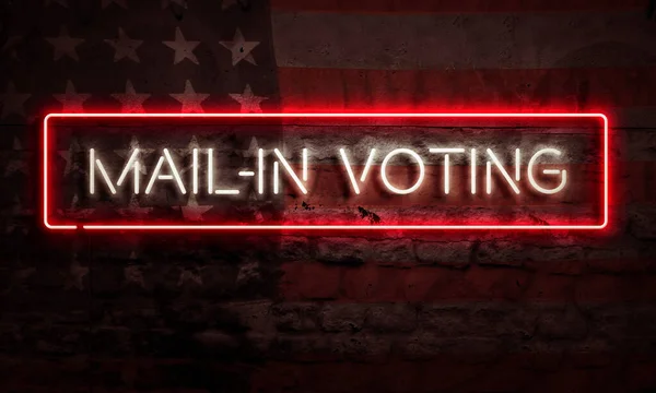Mail Röstning Grafisk Konst Konceptuell Politisk Ämneskontrovers Val 2020 — Stockfoto