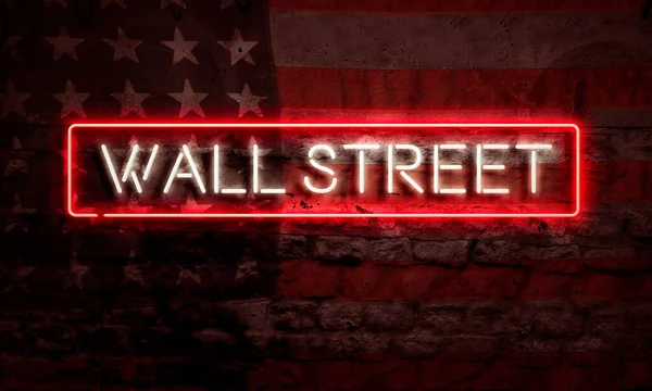 Wall Street Kavramsal Pop Sanatı ABD Bayrak Kelimesi