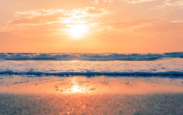 Florida Sandy Cocoa Beach Resort Nyaralás Beach Sunset Jogdíjmentes Stock Képek