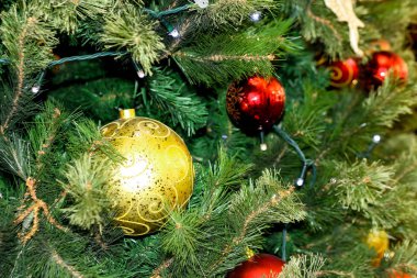 Noel odası, güzel Noel oyuncaklar dekore edilmiş