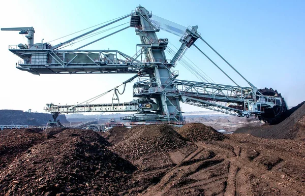 Kohleabbau Auf Dem Tagebau — Stockfoto