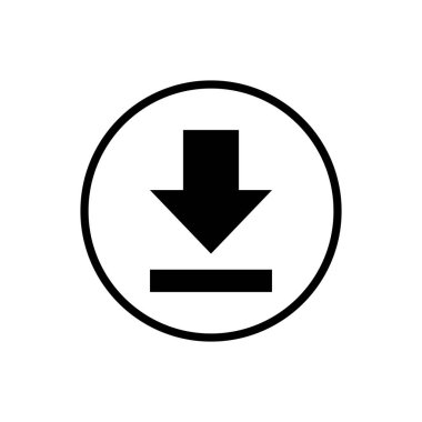 Beyaz arka plan üzerinde simgesini indirin. Vektör simge İndiriyor