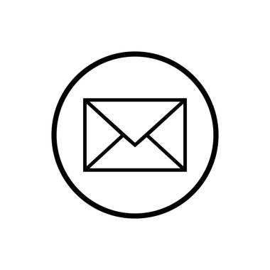 Posta vektör simgesi. E- posta simgesi. Zarf çizimi. İleti