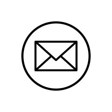 Posta vektör simgesi. E- posta simgesi. Zarf çizimi. İleti