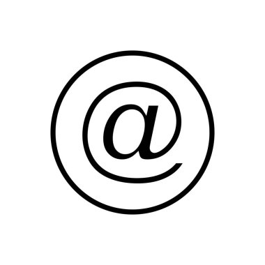 Posta vektör simgesi. E- posta simgesi. Zarf çizimi. İleti