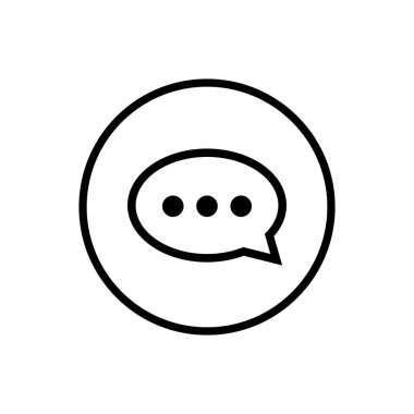 Sohbet simge vektör. Sohbet simgesi gri arka plan üzerinde izole trendy düz tarzı. Konuşma balonu sembolü web tasarımı için