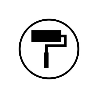 Boya simgesi. Boya fırça simgesi. Boya silindiri simgesi