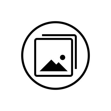 Resim simgesi vektörü. fotoğraf galerisi simgesi vektörü