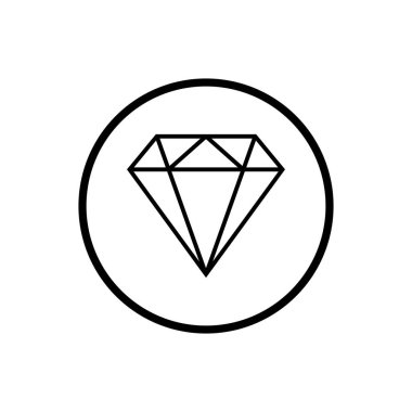 Elmas simgesi. Elmas satırı simgesi. Değerli taş sembolü