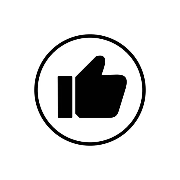 Икона Пальцы Вверх Иконка Значок Социальных Сетей — стоковый вектор