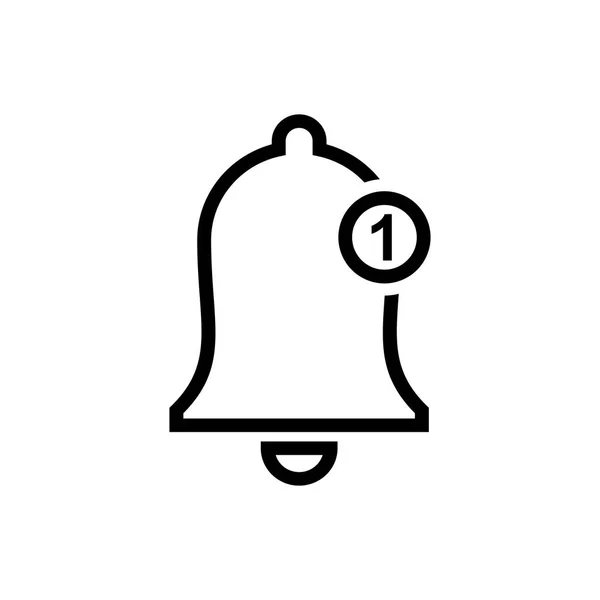 Bell Icon Vector Notification Symbol Your Web Site Design — Stock Vector