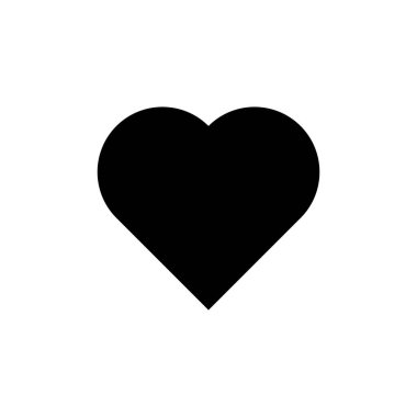 Kalp ikonu. Kalp vektör simgesi. Simge vektörü gibi