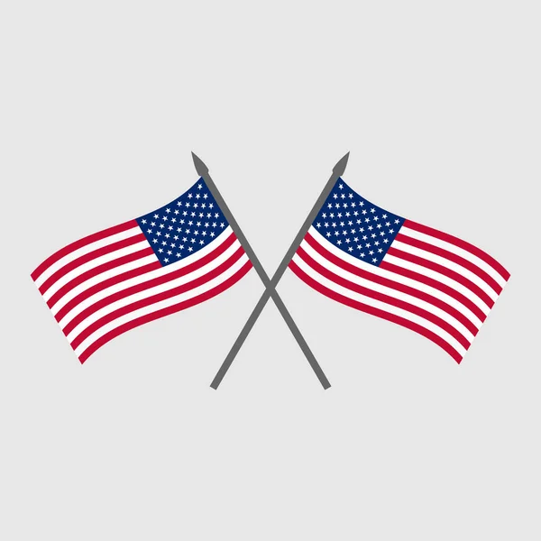 Amerikanische Flagge Zum Unabhängigkeitstag Nationalsymbol Der Vereinigten Staaten — Stockvektor