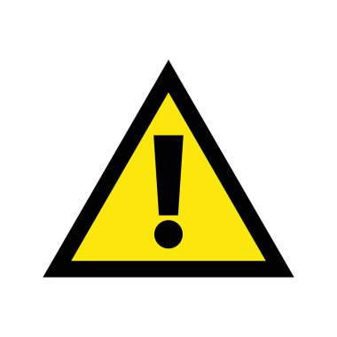 Ünlem tehlike işareti. Dikkat çekme simgesi. Tehlike uyarısı işareti