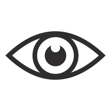 Göz simgesini. Göz ve görme simgesi. Göz vektör simgesi