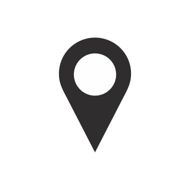 Pin simgesi vektörü. Konum simgesi. Harita işaretleyici simgesi