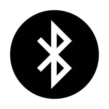 Bluetooth işaret simgesi. Mobil ağ sembolü. Veri transferi. Belge, bilgi ve tik simgelerini kontrol et.