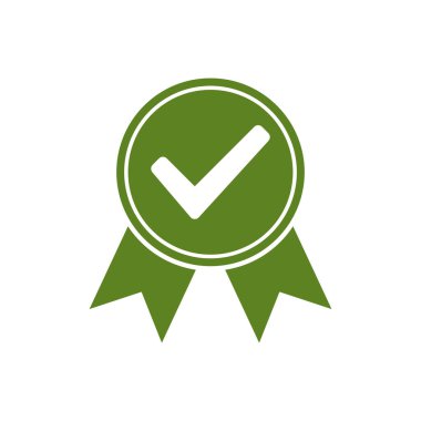 Onaylanmış veya sertifikalı Madalya Simgesi. Onaylanmış bir ikon. Onaylanmış mühür simgesi