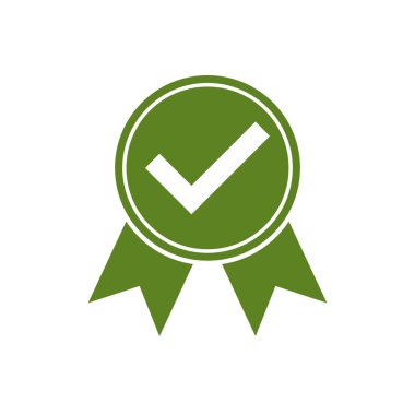 Onaylanmış veya sertifikalı Madalya Simgesi. Onaylanmış bir ikon. Onaylanmış mühür simgesi