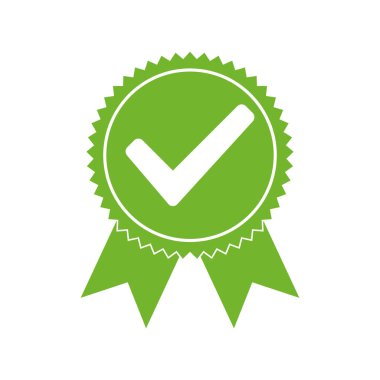 Onaylanmış veya sertifikalı Madalya Simgesi. Onaylanmış bir ikon. Onaylanmış mühür simgesi