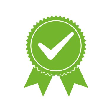 Onaylanmış veya sertifikalı Madalya Simgesi. Onaylanmış bir ikon. Onaylanmış mühür simgesi