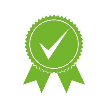 Onaylanmış veya sertifikalı Madalya Simgesi. Onaylanmış bir ikon. Onaylanmış mühür simgesi