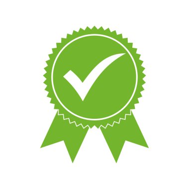 Onaylanmış veya sertifikalı Madalya Simgesi. Onaylanmış bir ikon. Onaylanmış mühür simgesi