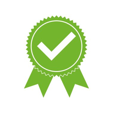 Onaylanmış veya sertifikalı Madalya Simgesi. Onaylanmış bir ikon. Onaylanmış mühür simgesi