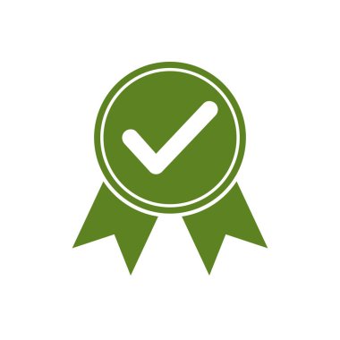 Onaylanmış veya sertifikalı Madalya Simgesi. Onaylanmış bir ikon. Onaylanmış mühür simgesi