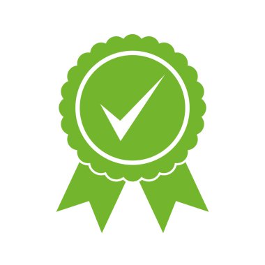 Onaylanmış veya sertifikalı Madalya Simgesi. Onaylanmış bir ikon. Onaylanmış mühür simgesi