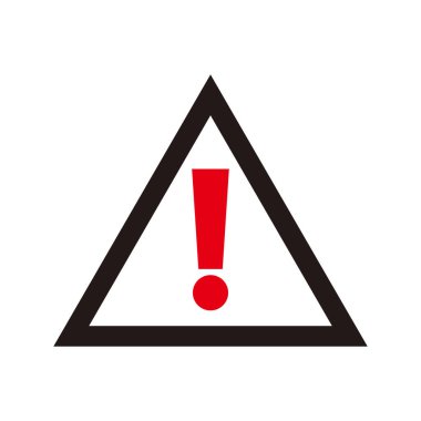 Ünlem tehlike işareti. Dikkat çekme simgesi. Tehlike uyarısı işareti