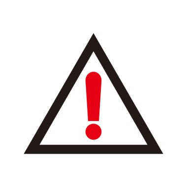 Ünlem tehlike işareti. Dikkat çekme simgesi. Tehlike uyarısı işareti