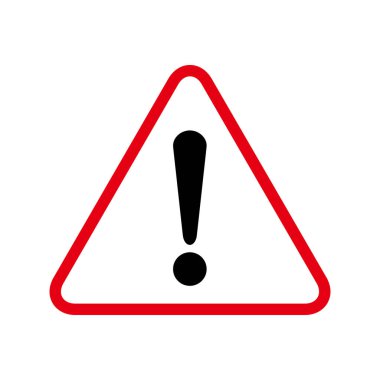 Ünlem tehlike işareti. Dikkat çekme simgesi. Tehlike uyarısı işareti