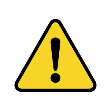 Ünlem tehlike işareti. Dikkat çekme simgesi. Tehlike uyarısı işareti