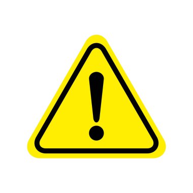 Ünlem tehlike işareti. Dikkat çekme simgesi. Tehlike uyarısı işareti