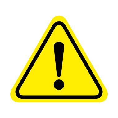 Ünlem tehlike işareti. Dikkat çekme simgesi. Tehlike uyarısı işareti