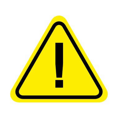 Ünlem tehlike işareti. Dikkat çekme simgesi. Tehlike uyarısı işareti