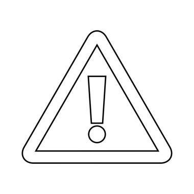 Ünlem tehlike işareti. Dikkat çekme simgesi. Tehlike uyarısı işareti