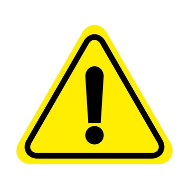 Ünlem tehlike işareti. Dikkat çekme simgesi. Tehlike uyarısı işareti