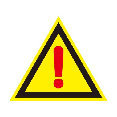 Ünlem tehlike işareti. Dikkat çekme simgesi. Tehlike uyarısı işareti