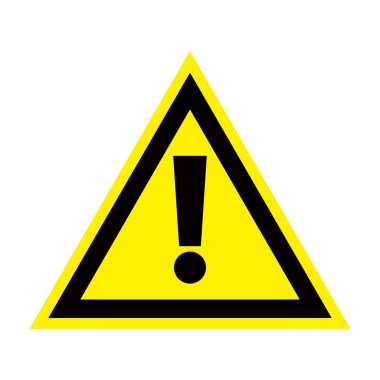 Ünlem tehlike işareti. Dikkat çekme simgesi. Tehlike uyarısı işareti