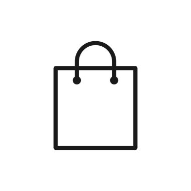Alışveriş poşeti ikonu. Torba vektör simgesi