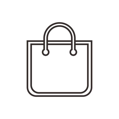 Alışveriş poşeti ikonu. Torba vektör simgesi