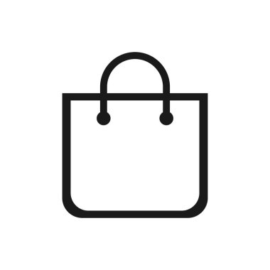 Alışveriş poşeti ikonu. Torba vektör simgesi