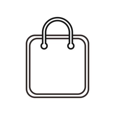 Alışveriş poşeti ikonu. Torba vektör simgesi