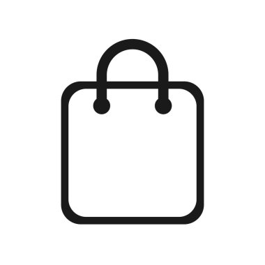Alışveriş poşeti ikonu. Torba vektör simgesi