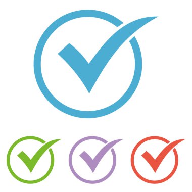 Simge vektörünü kontrol et. İşaret simgesini işaretle. kontrol listesi simgesi